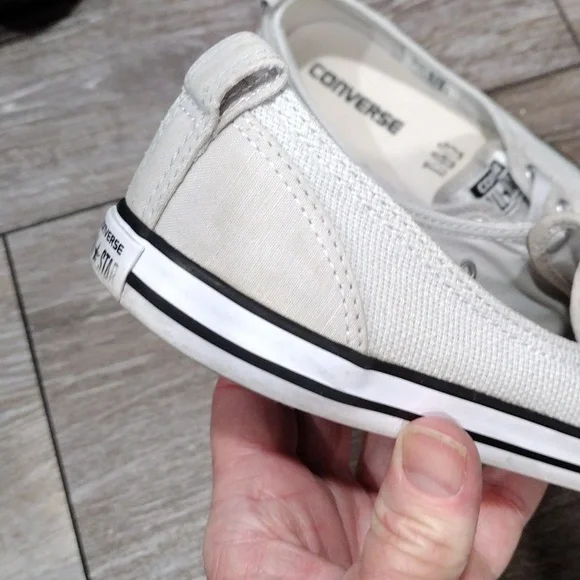 CONVERSE - Light Gray Canvas Sneakers - Picture 5 of 12